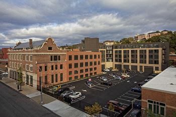 Gated Onsite Parking at The News Apartments in Troy NY
